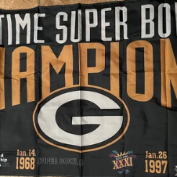 NEW Green Bay Packers 4x Super Bowl 3X5 Feet NFL Flag - Picture 3 of 3